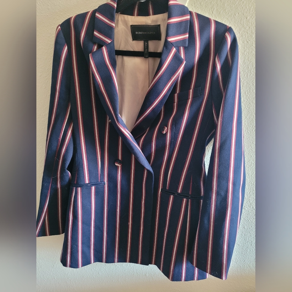 Bcbg Striped BLAZER Jacket XS 4th Of July
